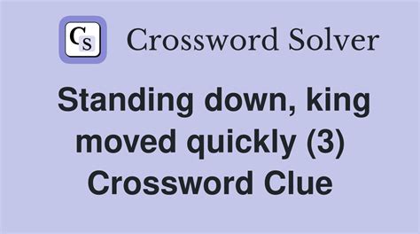 crossword clue moved